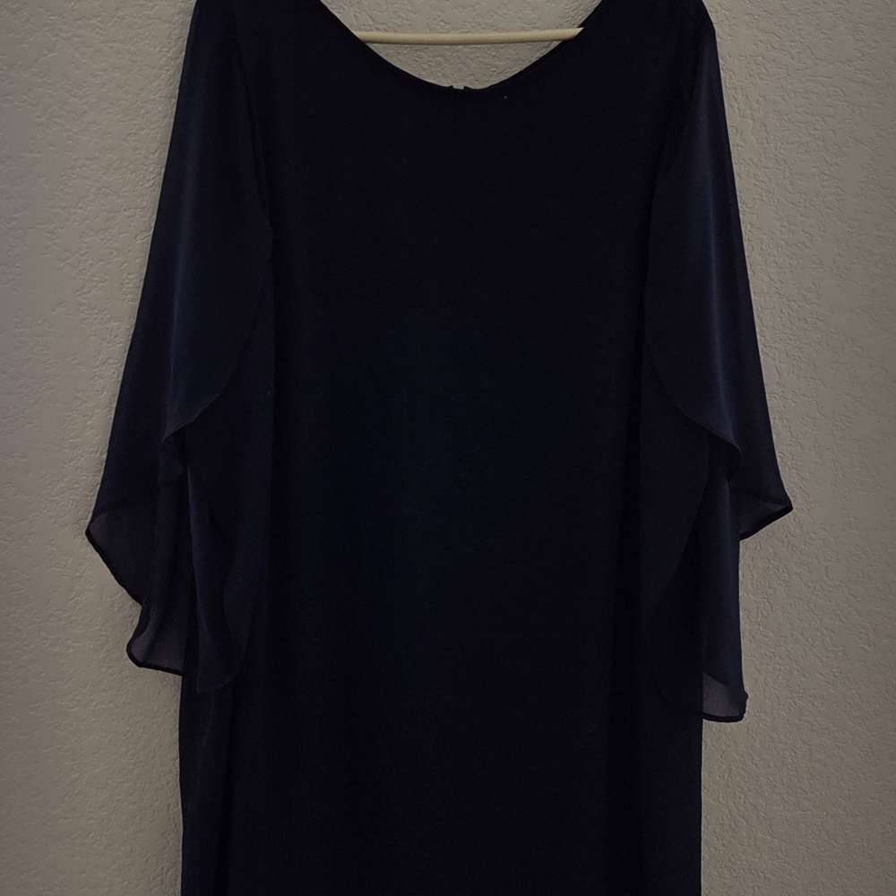 Chic Navy Long Sleeve Dress